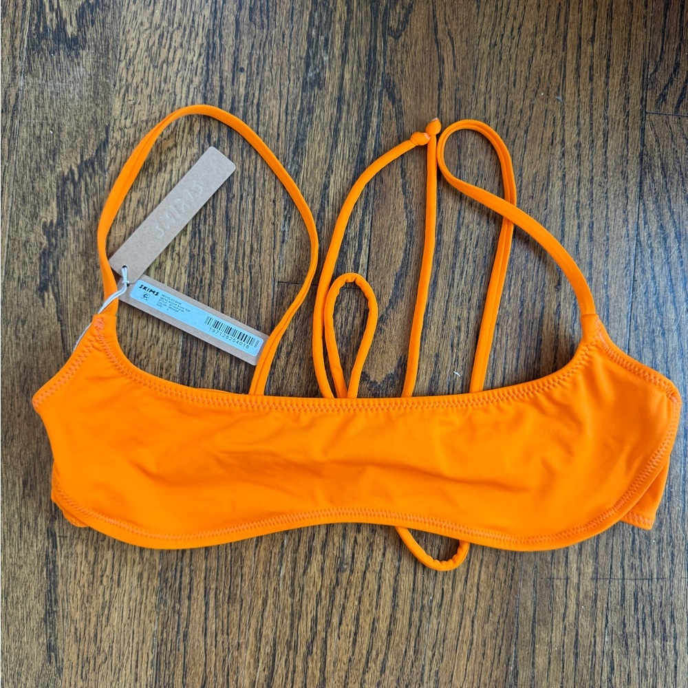 SKIMS Bright Orange Bikini Top